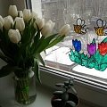Маша Панюгина, 6 лет Витражи-тюльпаны на окне.