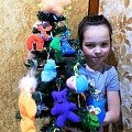 Евгения Римисова, 10 лет. Елочка hand made. Все игрушки сшиты и связаны Женечкой самостоятельно