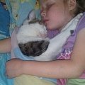 Маша Удалова, 6 лет, и кошка Маня