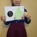 Дарья Кольцова, 9 лет Новогодняя открытка (техника скрапбукинг)